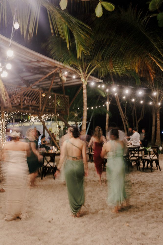A wedding party after the ceremony in La Mar de Bien in Santa Marta, Colombia