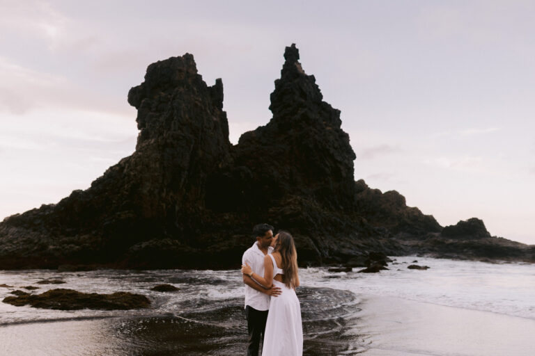 Romantic Sunset proposal in Benijo Beach, Tenerife