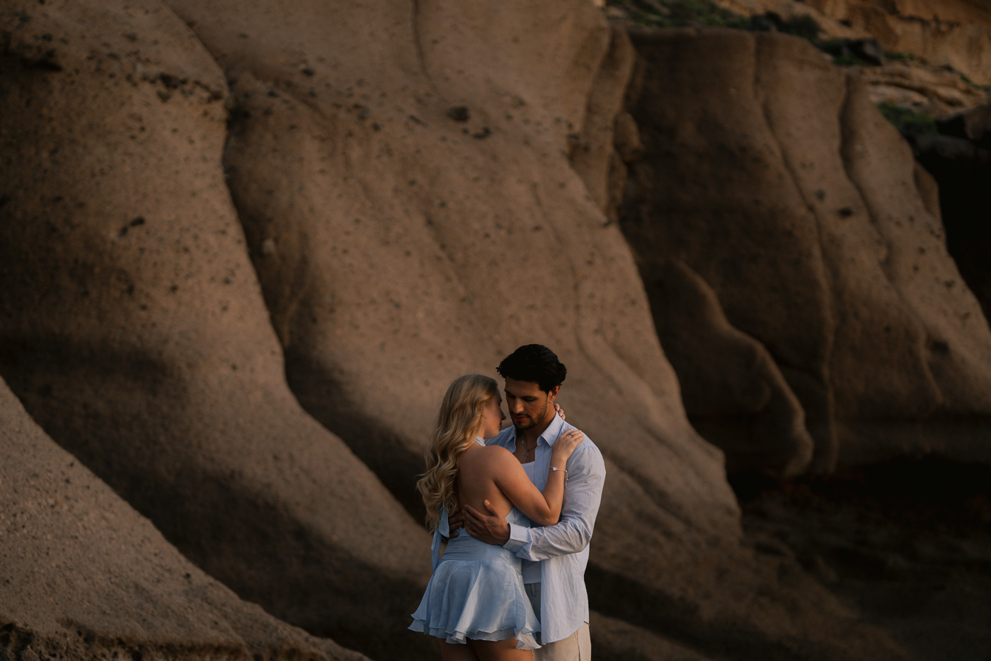 Romantic Love Story Photo Session on the cliffs in Tenerife at sunset