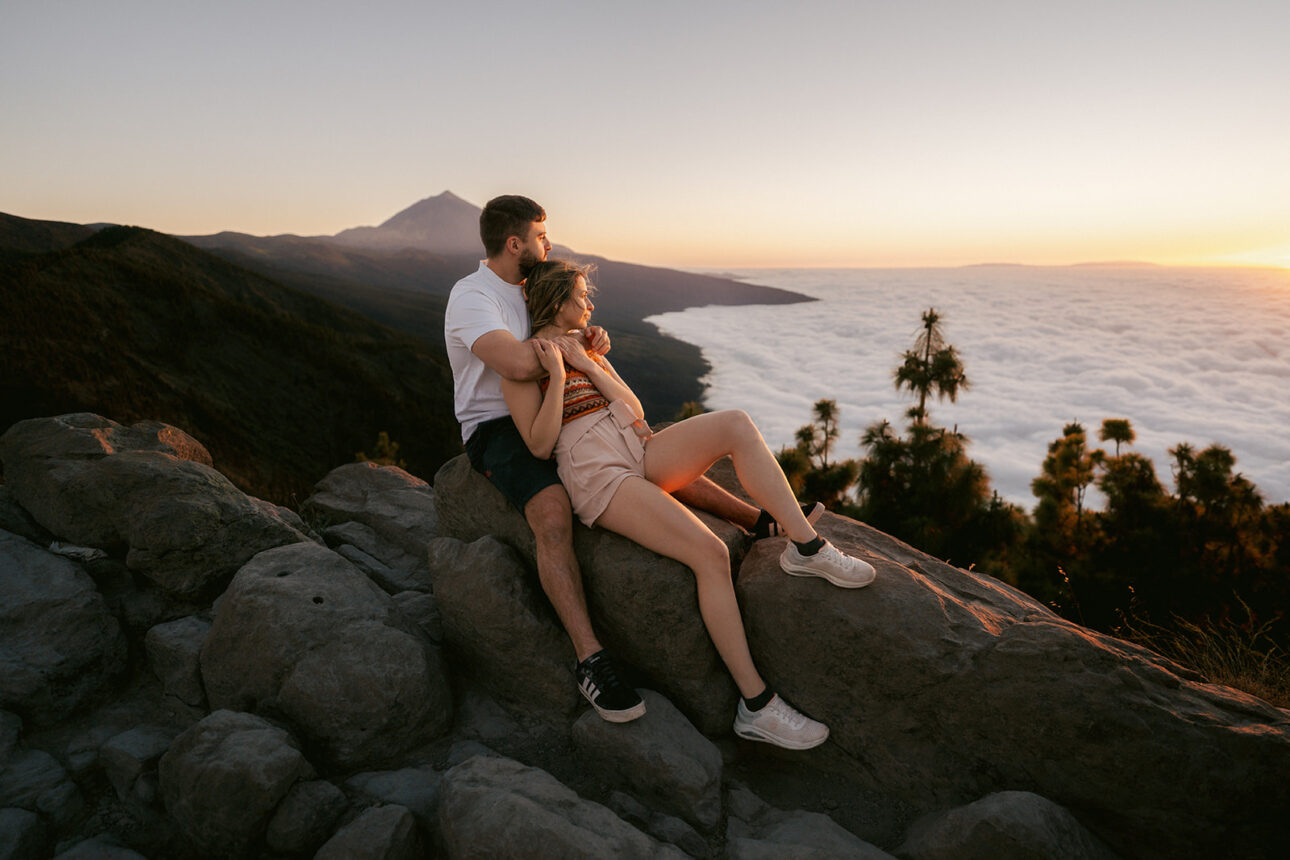Mount Teide Proposal Above the Clouds