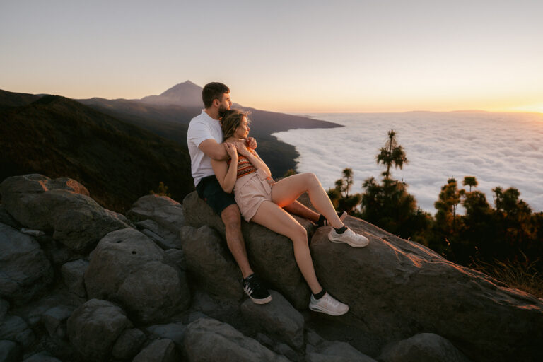 Mount Teide Proposal Above the Clouds
